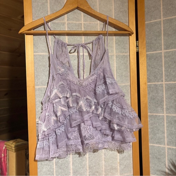 Free People In The Clouds Lace Layered Cami XS - Picture 8 of 12